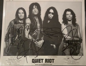 Quiet Riot Signed Promo Photo Kevin DuBrow Frankie Banali 10x8