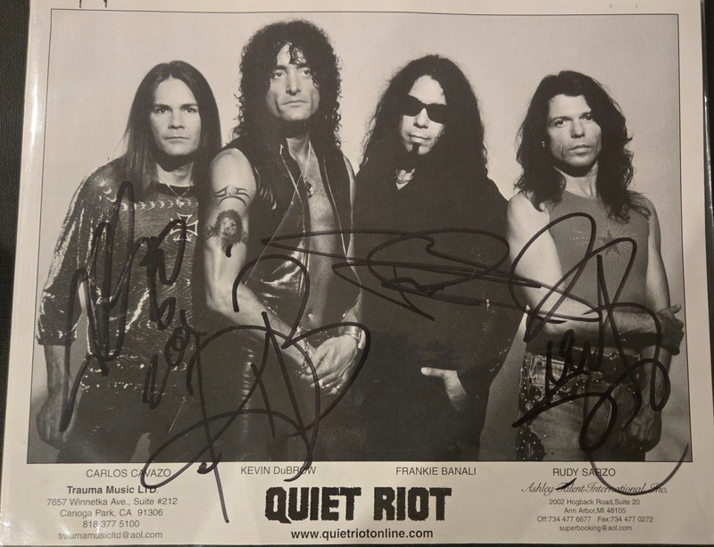 Quiet Riot Signed Promo Photo Kevin DuBrow Frankie Banali 10x8