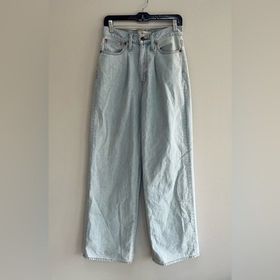 Madewell Superwide-Leg Jeans: Pleated Edition in Olcott Light Blue Wash, 25