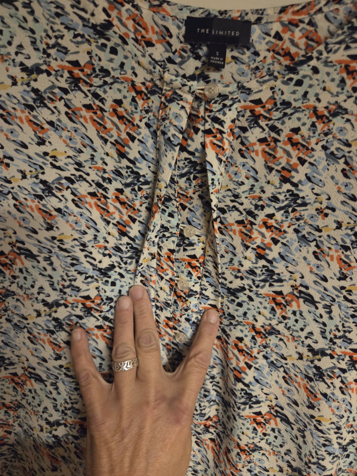 Express Multicolored  Button Down, 3/4 Sleeves, E… - image 4