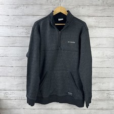 Columbia Great Hart Mountain II Men's XL 1/4 zip Sweatshirt Long Sleeve Black