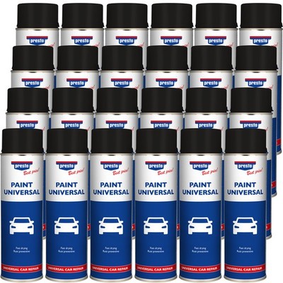 Presto Lackspray schwarz matt Autolack 24x 500ml Sprühlack Spraydose 
