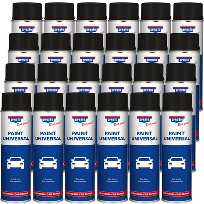Vernice spray Presto nero opaco vernice auto 24 x 500 ml vernice spray bomboletta spray
