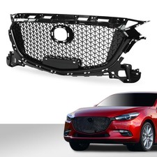 Fit For 17-2019 Mazda 3 Axela Front Bumper Grille Grill Honeycomb Glossy Black Fit For 17-2019 Mazda 3 Axela Front Bumper Grille Grill Honeycomb Glossy Black