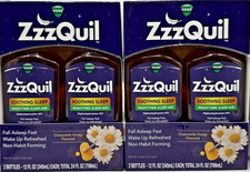 2x Vicks ZzzQuil Liquid Sleep Aid Chamomile Honey 12 Fl Oz 2 Bottles Exp 12/2025