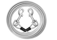 Dog Tie Out Cable: 10ft Dog Leads for Yard Heavy Duty - Reflective Chain Leash f