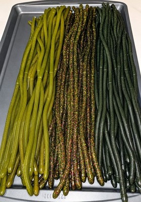 16'' Spagetti Worm 12 Pack - Best Sellers  3 colors - Similar to G Crazy Bass