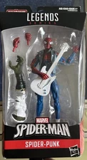 Marvel Legends Spider-Punk BAF Lizard Build A Figure Spider-Man 6”  Spider Punk