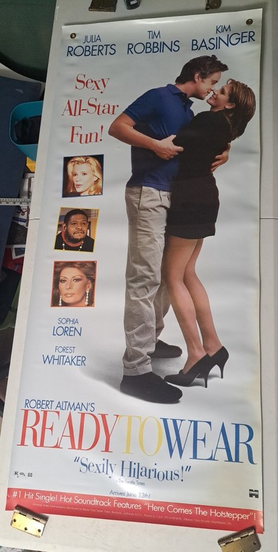 Julia Roberts / Tim Robbins Ready to Wear 1994 Movie Vinyl Banner 26"x58"