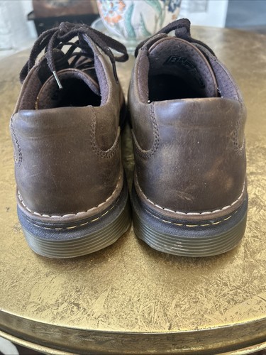 Dr Doc Martens Layton Air Wair scarpe stivali bassi Oxford pelle grossa marrone uomo 12 - Foto 5 di 9