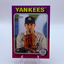 Yoendrys Gomez 2024 Topps Heritage High Number #661 Rookie New York Yankees Card. rookie card picture