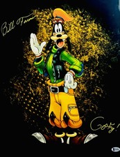 Bill Farmer signed Goofy 16x20 metallic photo Disney autograph BAS 83