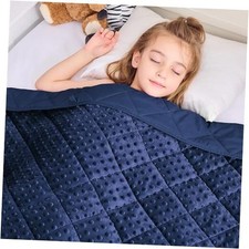 Weighted Blanket 3 lb Blue Small Weighted Lap Blanket for Boys and Girls,