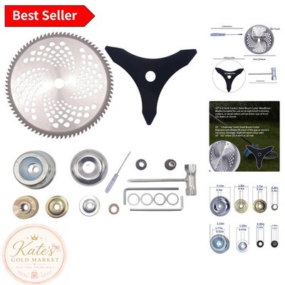 10'' Carbon Steel and Carbide Tipped Brush Cutter Blades - Heavy Duty & Versatile