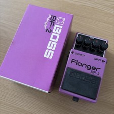 Vintage Boss BF-2 Flanger primi anni 80 etichetta nera made in Japan MIJ con scatola
