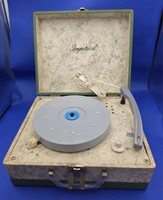Vintage Imperial Portable 4-Speed Record Player Turntable 16/33/45/78 Tested...