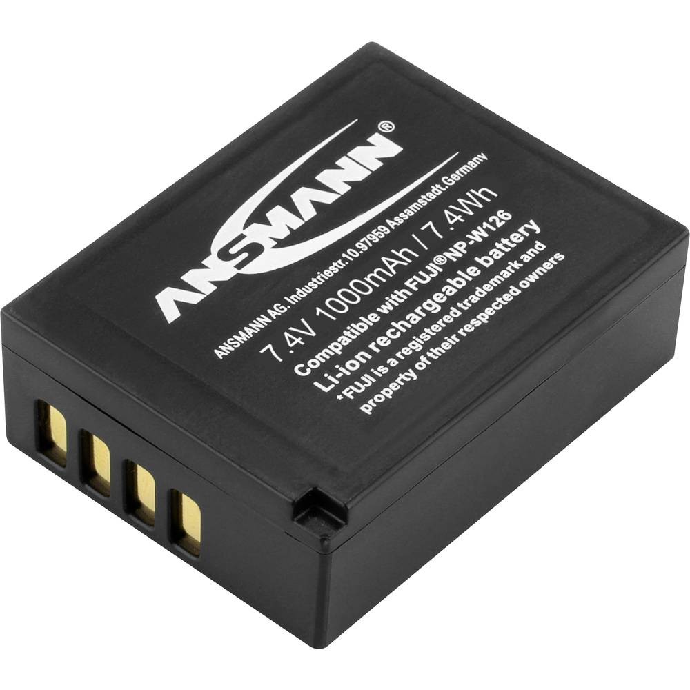 Batterie NP-W126 Ansmann pour appareil photo Fuji de 7.4 V