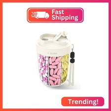 Large Pill Organizer,Supplement Organizer for 7 Different Vitamins,Pill Dispense