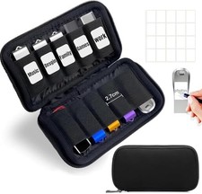 USB Flash Drive Case Memory Stick Storage Bag Thumb Drive 10 slots Black A 