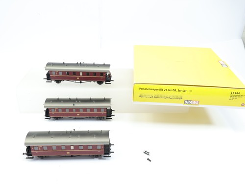 Brawa Spur H0 45984 Personenwagen Bib 21 der DB SEt 3-teilig in OVP2 | Condition: Gebraucht