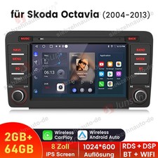 DAB+ Android 14 Autoradio Für Skoda Octavia 2004-2013 64GB CarPlay GPS Navi WiFi