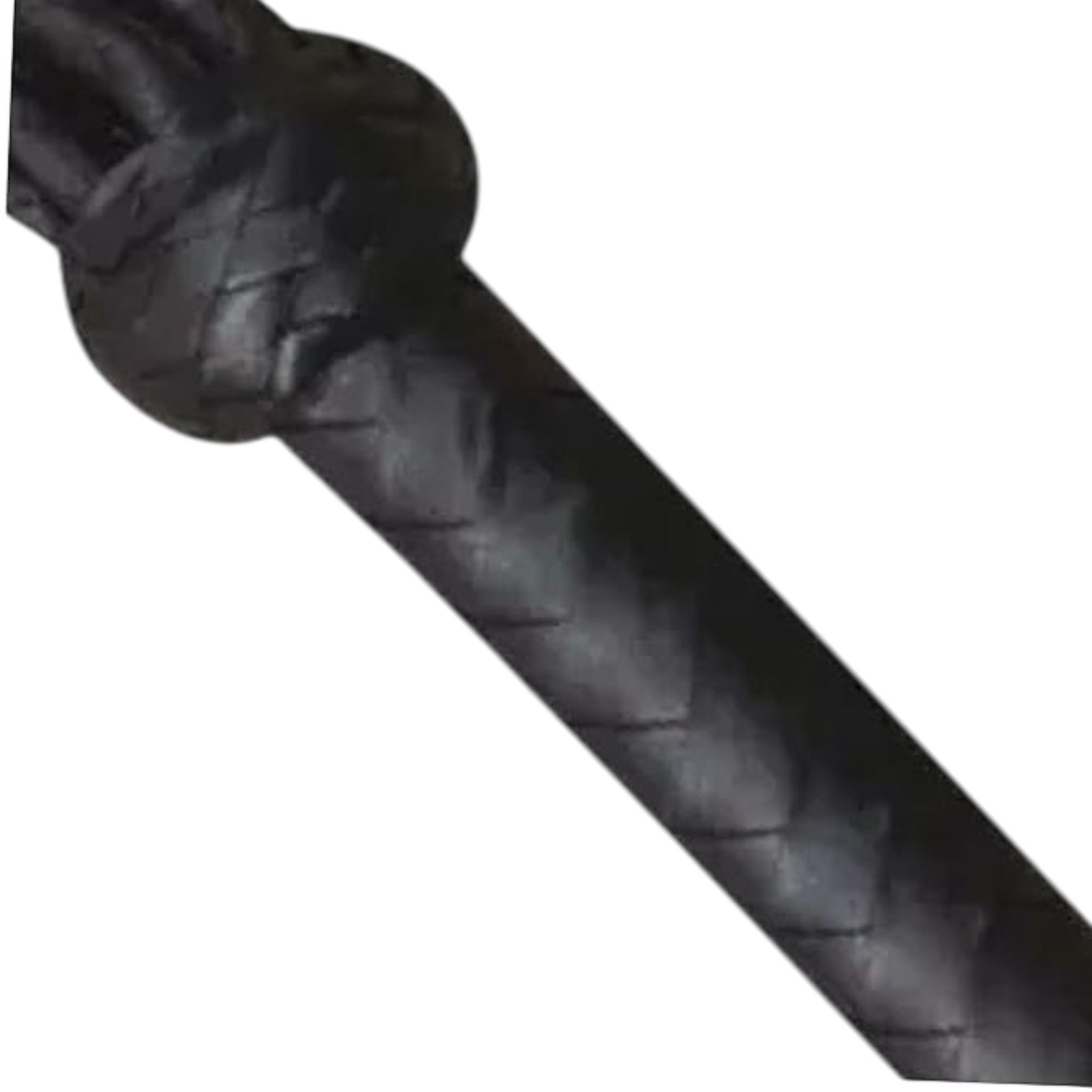 Real Cowhide Black Leather Flogger 09 Thick Tails Heavy & Thuddy impact Whip