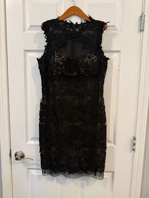 Vintage Black Lace Dress Size XL - Image 1 of 4