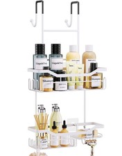 HapiRm Hanging Shower Caddy Over the Door with Soap Holder, No Drilling Adhes...