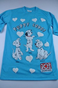 Vintage Dalmatians 101 Puppy Love T Shirt Made in USA Size 4T