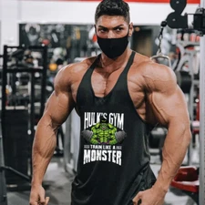 Men's Gym Tank Top Stringer Muscle Bodybuilding Shirt Singlet Fitness Sport Vest