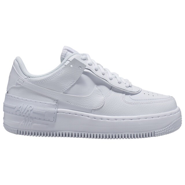 Nike Wmns AF1 Shadow Air Force 1 Triple White Women Platform Shoes CI0919-100 | eBay