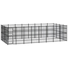 NNEVL Outdoor Dog Kennel Steel 29.49 m 