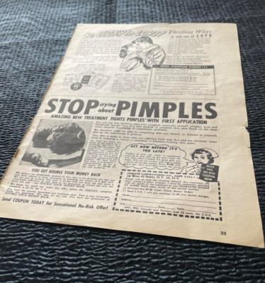 Three Ads Plaza Books Comate Labs ONE Page Song Hits Magazine Jan 1955