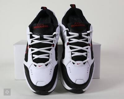 Nike Air Monarch IV White Red Black Walking Shoes Men display picture 1