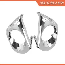 1 Pair Front Fog Light Cover Trim Bezel Chrome For Toyota 4Runner 2010-2013 