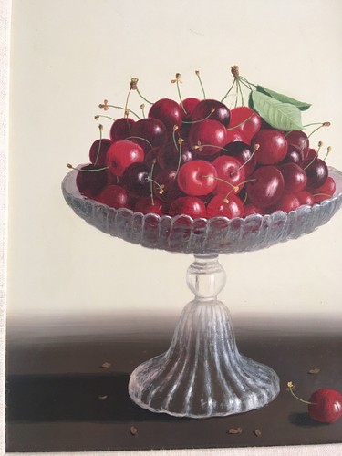 Piero Antonelli (1906-1990) Still Life “Cherries” Oil on Board Listed 9.5 x 11.5 - Picture 6 of 12