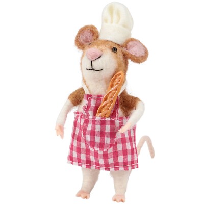 Primitives by Kathy Baker Mouse Felt Critter Kitchen Gift Spring Easter Chef