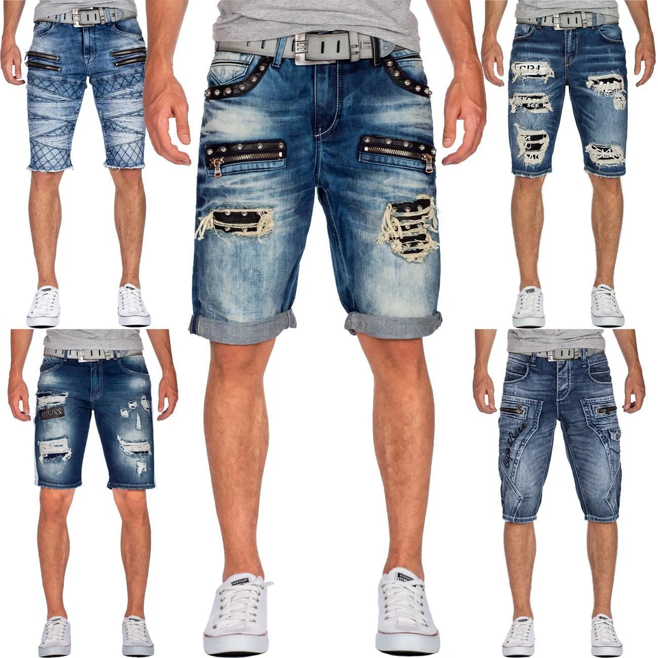 Herren Jeans Shorts Capri Kurze Hose Denim Jogging Bermuda Stretch Freizeit Cool - Bild 1 von 1