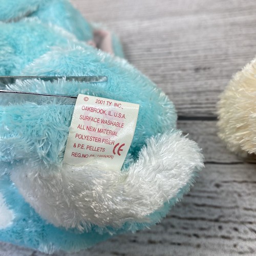 Easter Basket Beanie Babies TY Hippity Topsy Spring Bunny Rabbit Stuffed Animals - Picture 18 of 22