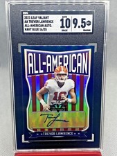Trevor Lawrence 2021 Leaf Valiant All-American Rookie Autograph 16/35 SGC 9.5