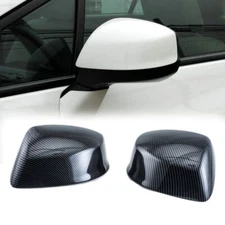 Pair Carbon Fiber Car Door Wing Mirror Cover Caps For Honda Civic 2012-2015 New