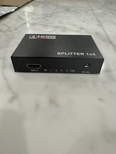 1 in 4 out 4 Port 1080p Full HD HDMI Splitter Hub Repeater Amplifier 3d USA