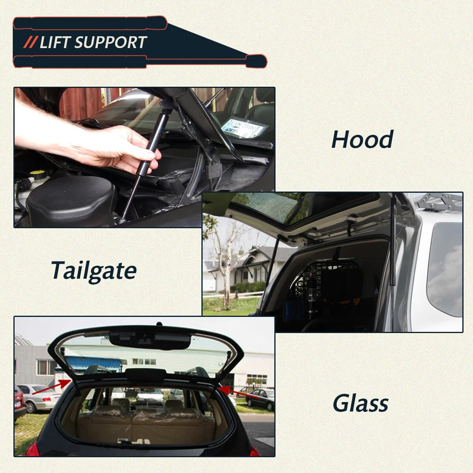 2x Rear Trunk Liftgate Door Hatch Lift Supports Struts For Chrysler/Dodge 01-07 - Imagem 2 de 4