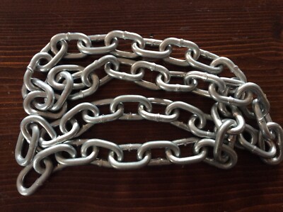 6 mm x 1 m Länge SCHWERLAST geschweißte Kette kurze Glieder Sicherheitsschloss hängen