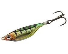 13 Fishing Flash Bang Jigging Spoon w/Glow + Rattle PERCH #FB-P38, 1/4oz 1.5"