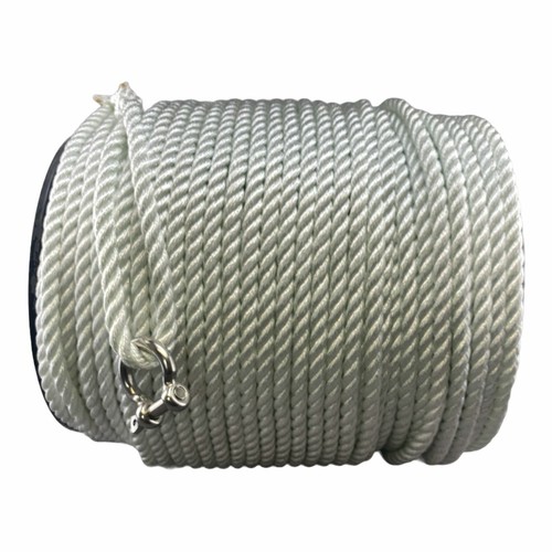 Carrete de cuerda de anclaje de cuerda de nailon blanco de 14 mm con ojo suave de 8 pulgadas - Selecciona longitud - Imagen 6 de 6