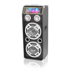 Pyle PSUFM1035A 1000 W Disco Jam Powered 2-Way Bluetooth Speaker with DJ Lights