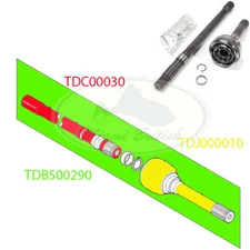 LAND ROVER FRONT AXLE DRIVESHAFT LH RANGE CLASSIC DEFENDER TDB500290 ALLMakes4x4