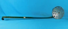 VINTAGE ICE FISHING SKIMMER 20" HEAVY METAL QUALITY GREEN HANDLE 5" SPOON