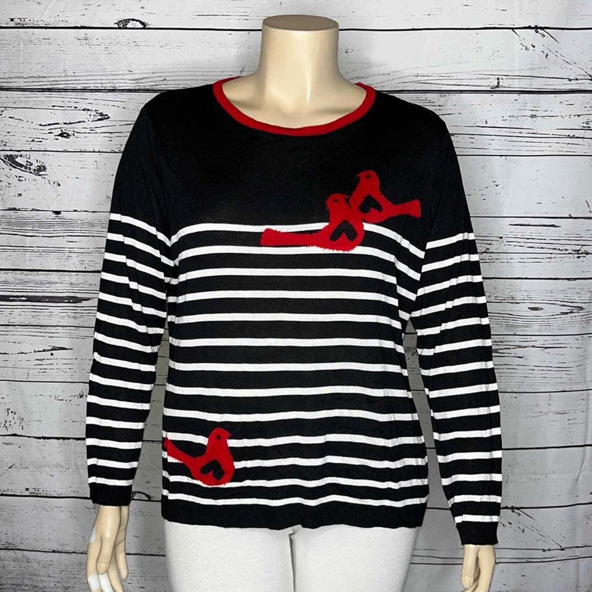 Bird shop print sweater